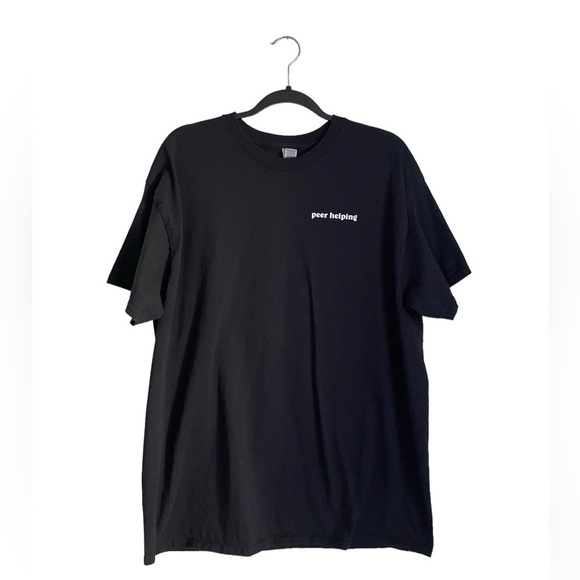 Peer Helping Men’s Short Sleeve Graphic Tee XL Black - Picture 2 of 9
